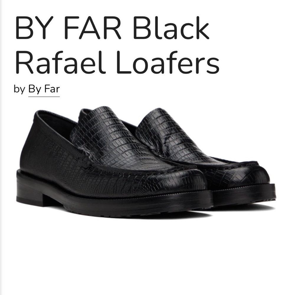 BY FAR Black Rafael Loafers😍😍😍